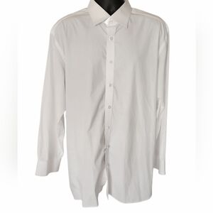 Charles Tyrwhitt Mens Classic Fit Egyptian Cotton White Dress Shirt Size 18/35